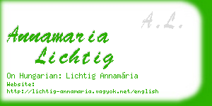 annamaria lichtig business card